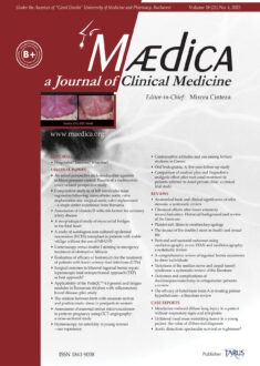 MÆDICA - a Journal of Clinical Medicine | Vol. 18, No. 4, 2023 MÆDICA - a Journal of Clinical Medicine | Vol. 18, No. 4, 2023